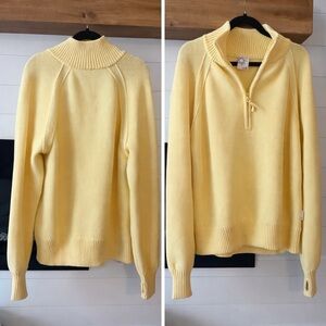 Yellow OFFLINE by Aerie Half-Zip Sweater - size Medium